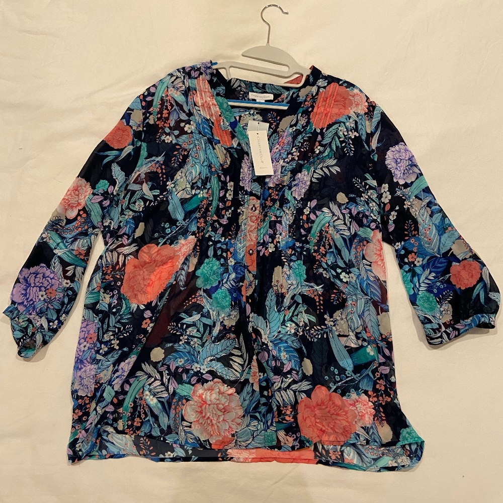 Style & Co Blouse /NWT /XL /multi-colored floral